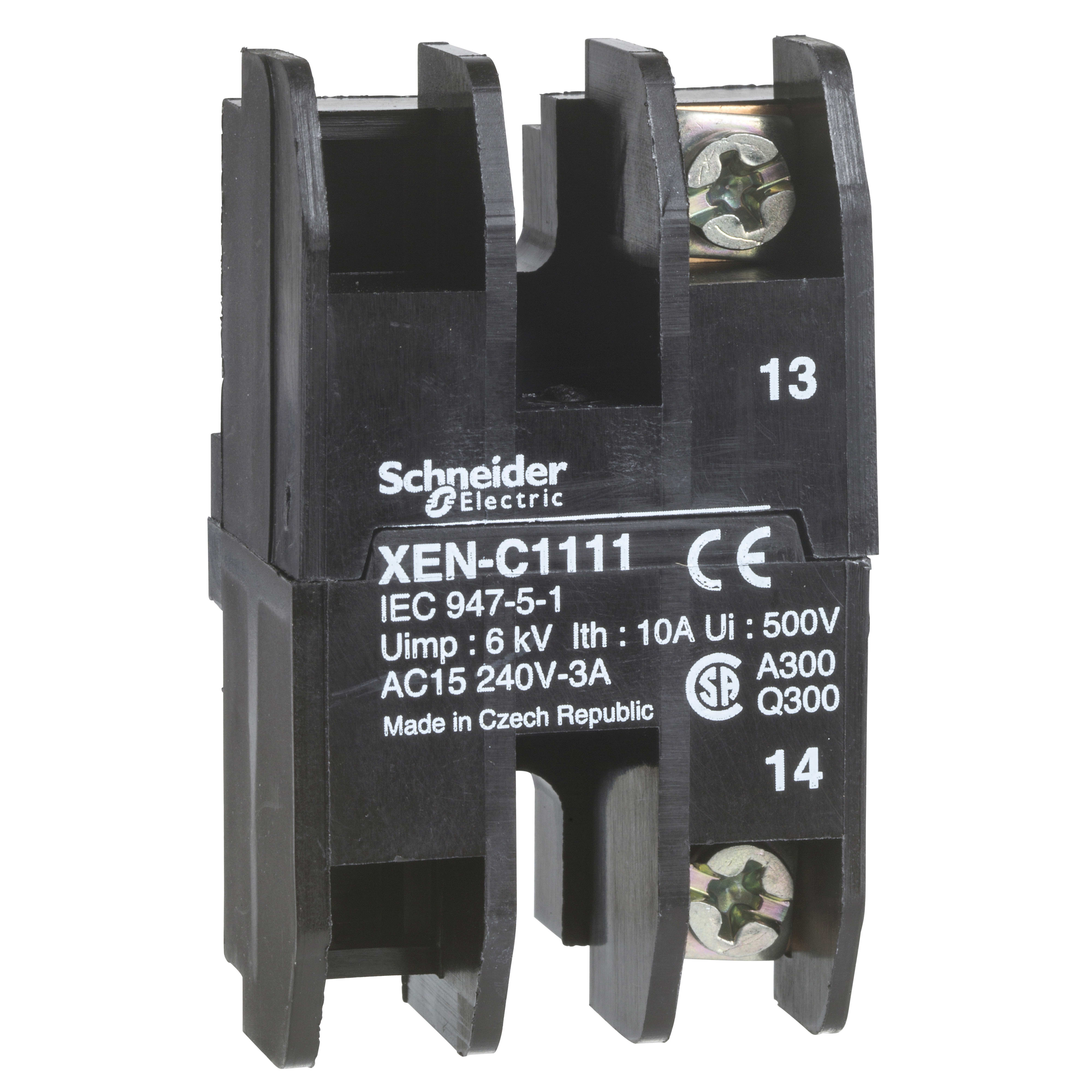 SCHNEIDER ELECTRIC - Contatto pulsantiera pensile 240 VAC 3A XAC