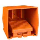 SCHNEIDER ELECTRIC - Interruttore a pedale SING. XPE-R - CON PROTEZIONE - METALLO - arancio - 1NC+1NO