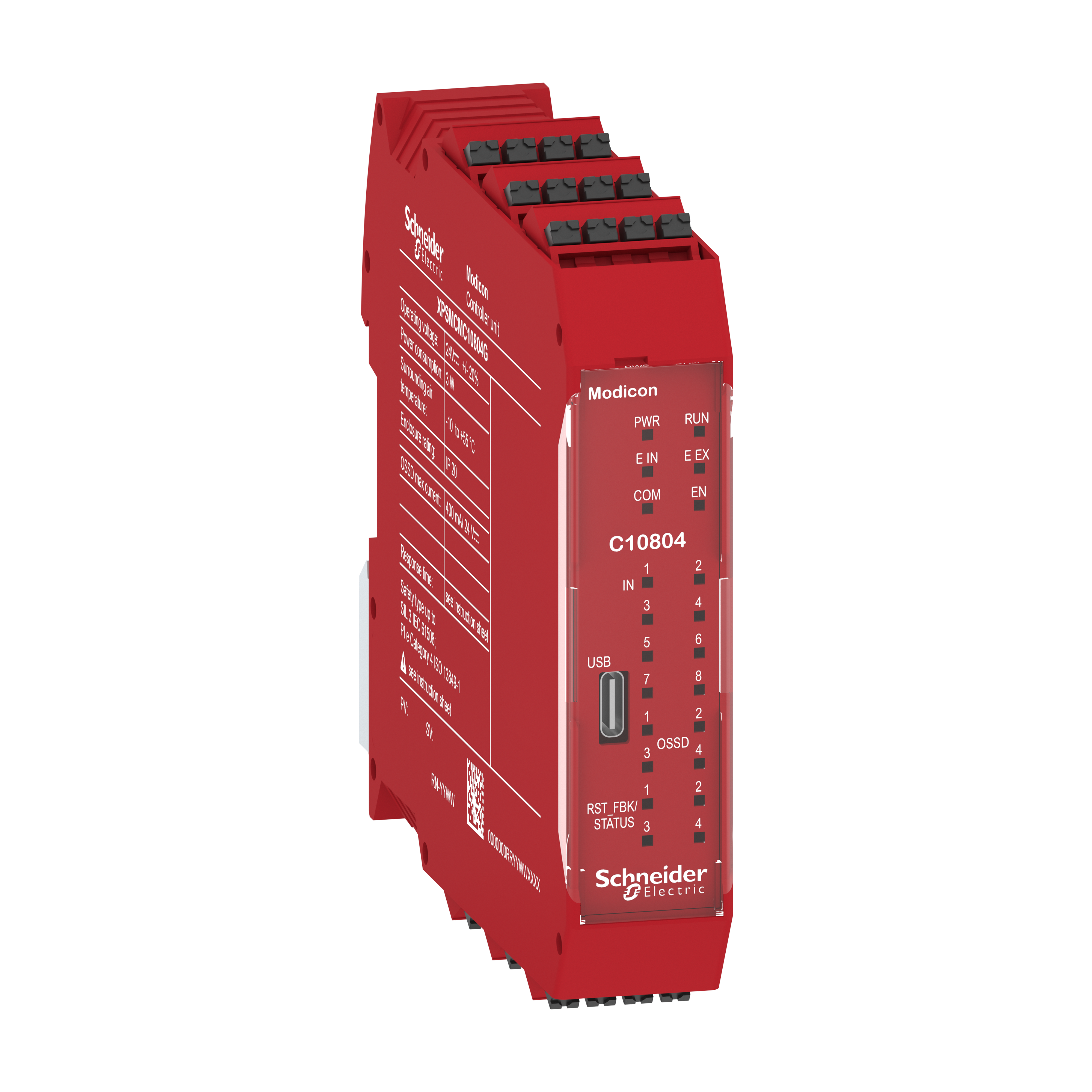 SCHNEIDER ELECTRIC - Modulo configurabile modulare di sicurezza 8DI 4DO m.molla + connettore posteriore