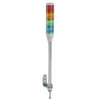 SCHNEIDER ELECTRIC - Harmony XVC, Colonna luminosa monoblocco precablata, plastica, rosso arancione verde blu, diametro 40, montaggio su tubo, luce fissa, IP23, 24 V AC-DC