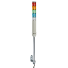 SCHNEIDER ELECTRIC - Harmony XVC, Colonna luminosa monoblocco precablata,plastica, rosso aranc.verde blu incolore,diametro 40, montaggiotubo,luce fissa-lampeg,buzzer,IP23,24VAC-DC