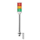 SCHNEIDER ELECTRIC - Harmony XVC, Colonna luminosa monoblocco precablata, plastica, rosso arancione verde, diametro 60, montaggio su tubo, luce fissa, IP23, 24 V AC-DC