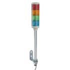 SCHNEIDER ELECTRIC - Harmony XVC, Colonna luminosa monoblocco precablata, plastica, rosso arancione verde blu, diametro 60, montaggio su tubo, luce fissa, IP23, 24 V AC-DC
