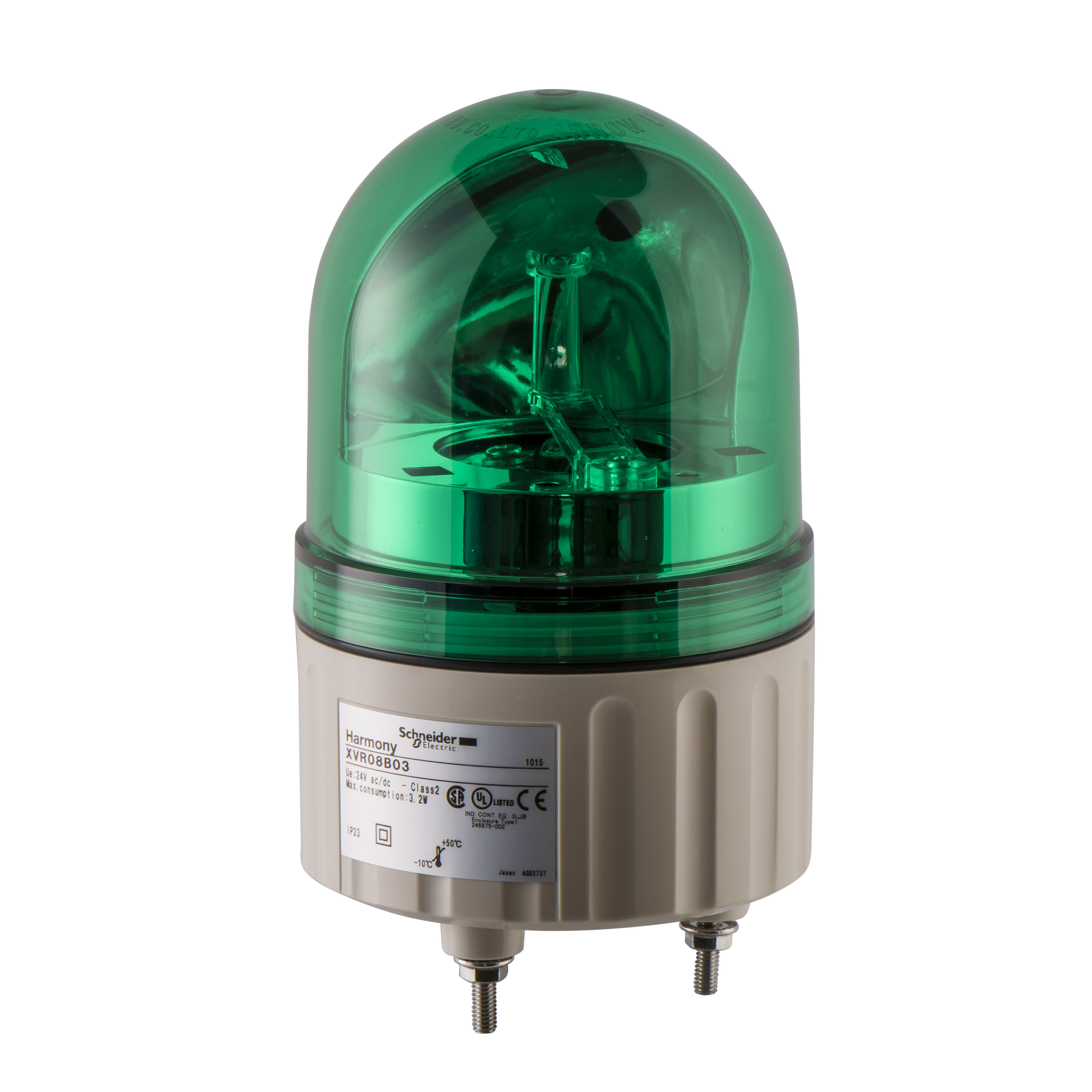 SCHNEIDER ELECTRIC - Dispositivo a luce rotante 84mm verde 24 VAC-VDC