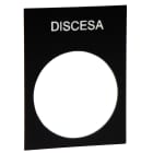 SCHNEIDER ELECTRIC - Targhetta DISCESA