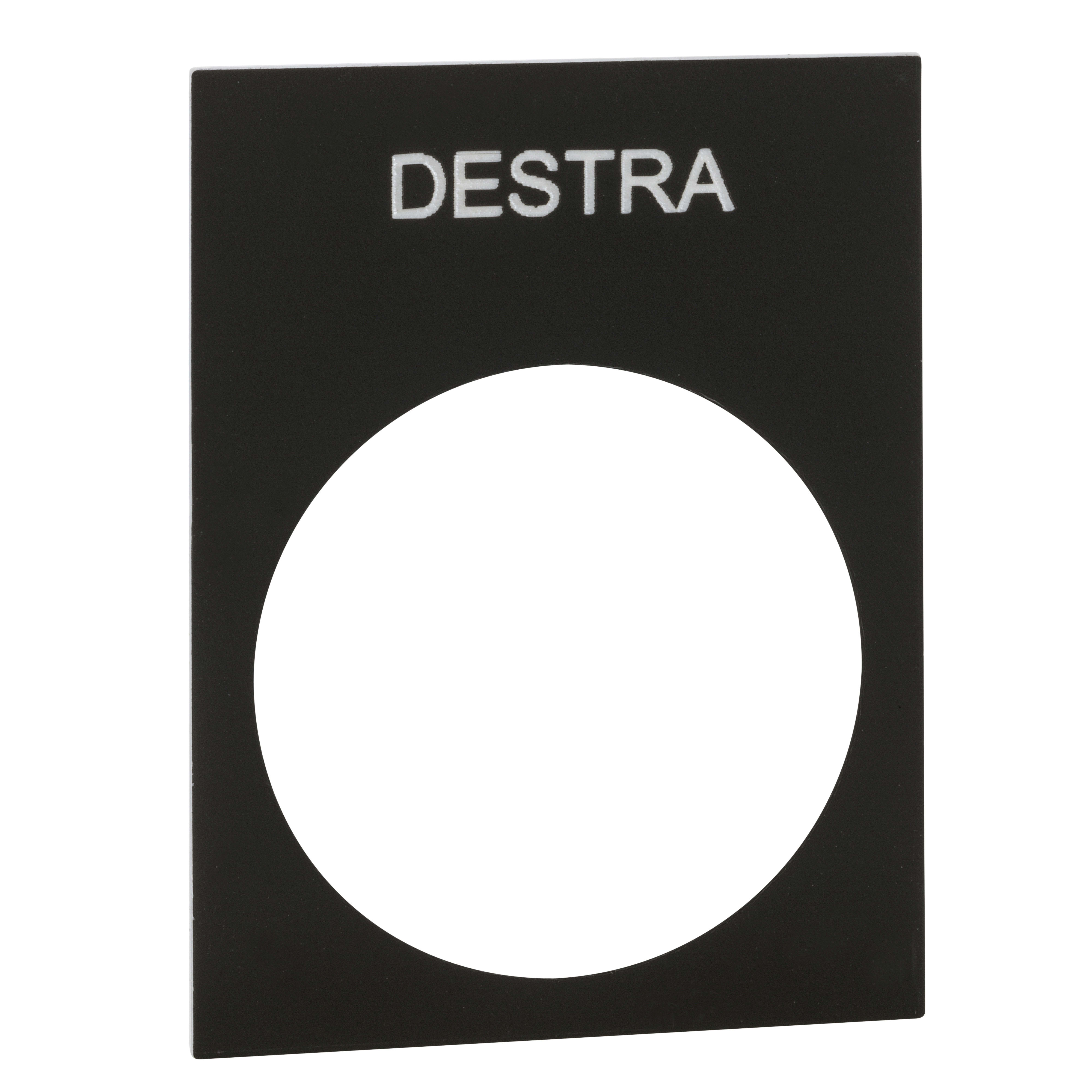 SCHNEIDER ELECTRIC - Targhetta DESTRA