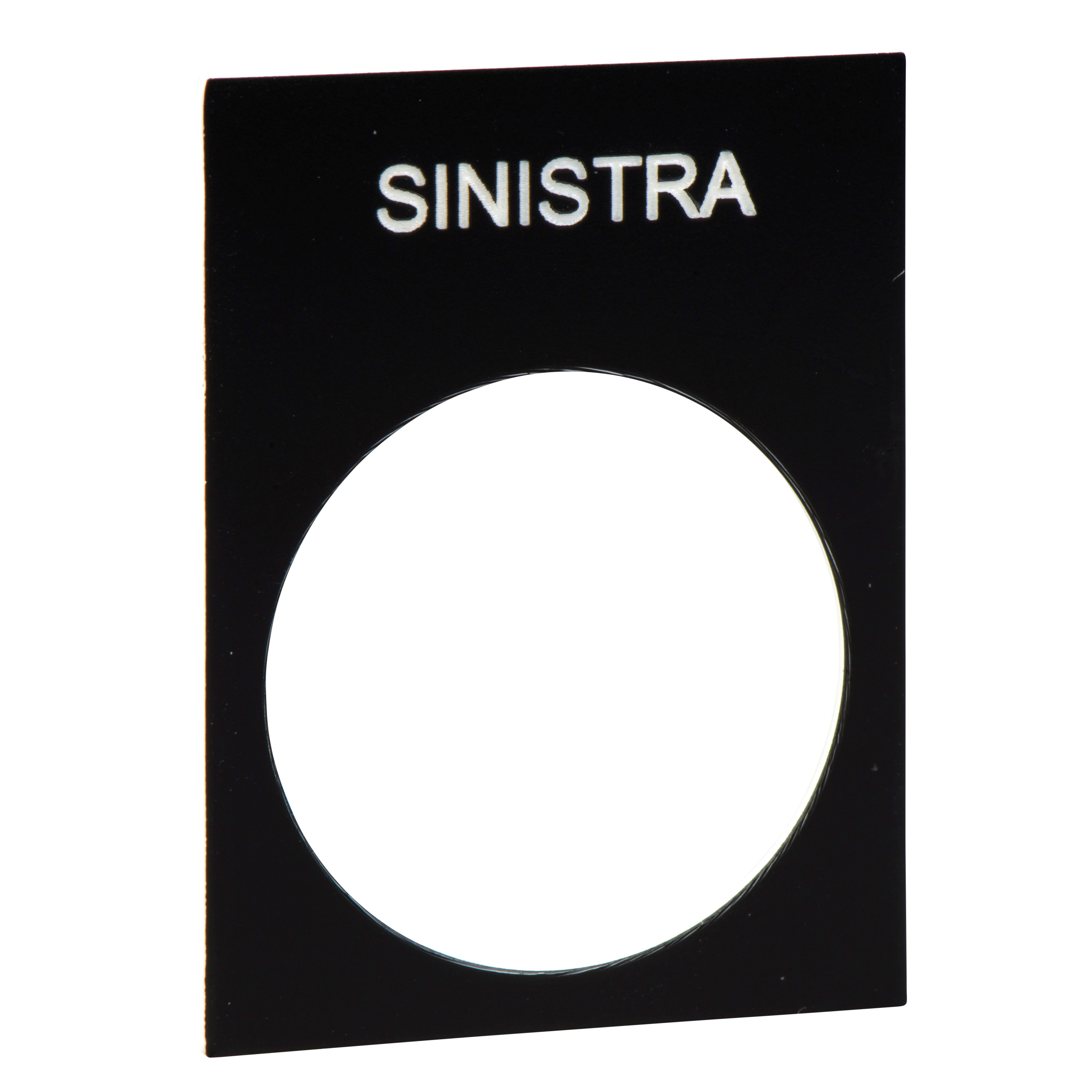 SCHNEIDER ELECTRIC - Targhetta SINISTRA