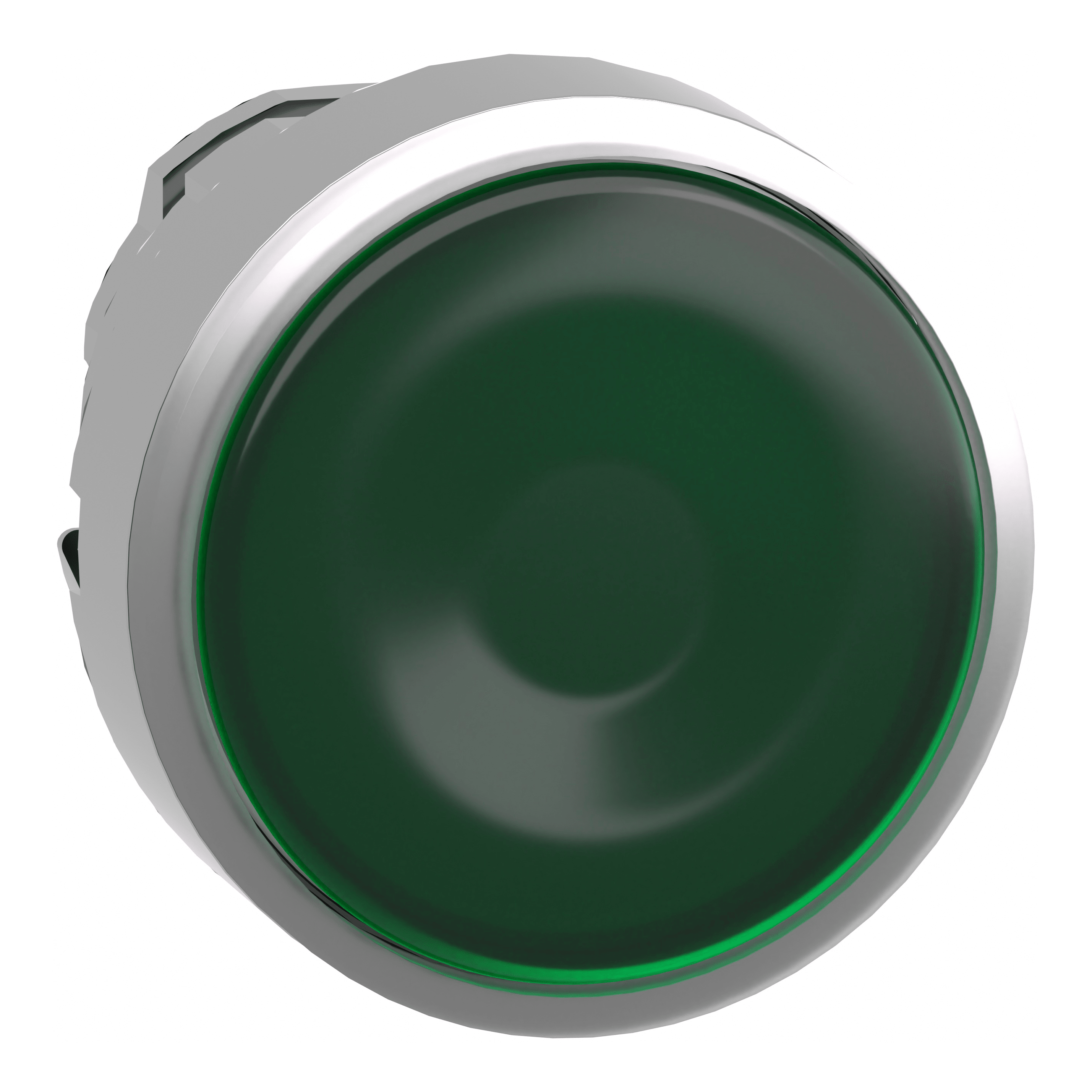 SCHNEIDER ELECTRIC - Testa pulsante luminoso diametro 22 - verde - per inserimento etichetta- per LED universale
