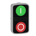 SCHNEIDER ELECTRIC - Testa pulsante doppio diametro 22 - rossa + verde - 0-I - IP40