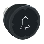 SCHNEIDER ELECTRIC - Testa pulsante - nero - con etichetta
