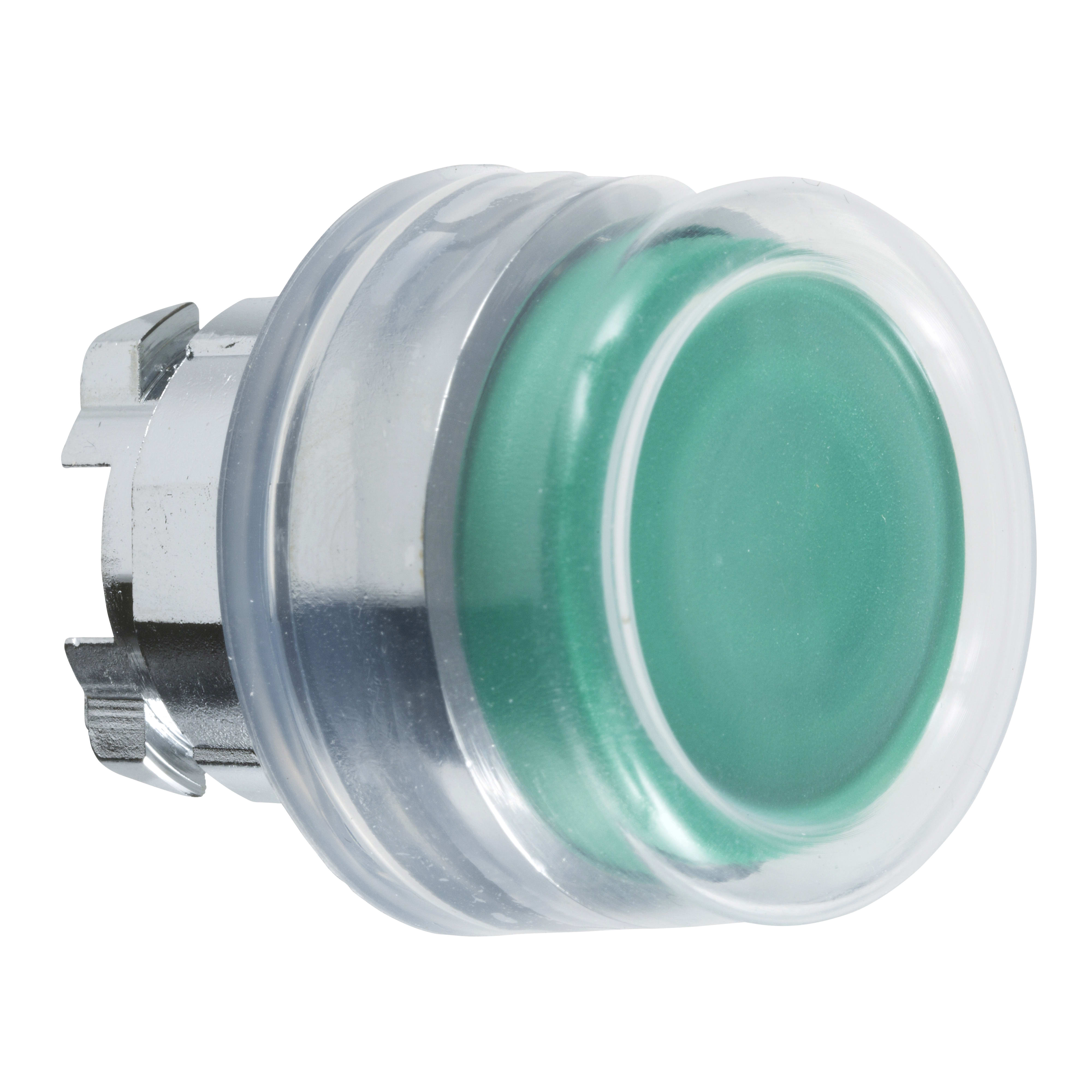 SCHNEIDER ELECTRIC - Testa pulsante diametro 22 - filoghiera—verde - (silicone trasparente)