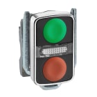 SCHNEIDER ELECTRIC - Testa pulsante doppio diametro 22 - rossa + verde - senza marcatura