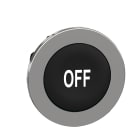 SCHNEIDER ELECTRIC - Testa pulsante nero filopannello con marcatura OFF
