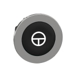 SCHNEIDER ELECTRIC - Testa pulsante nero filopannello con marcatura T