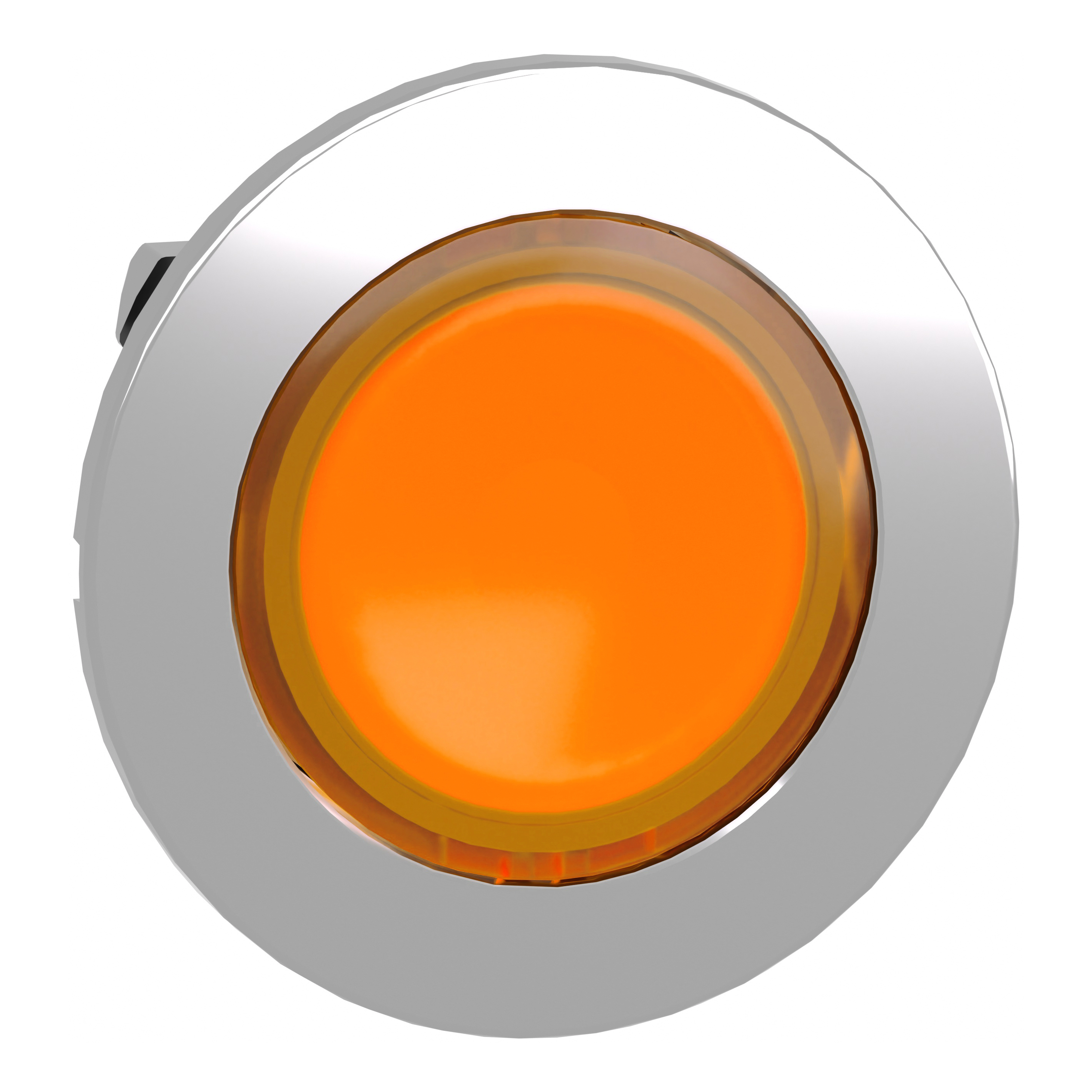 SCHNEIDER ELECTRIC - Testa pulsante luminoso arancione filopannello ad aggancio passo-passo- per LED universale- diametro 30