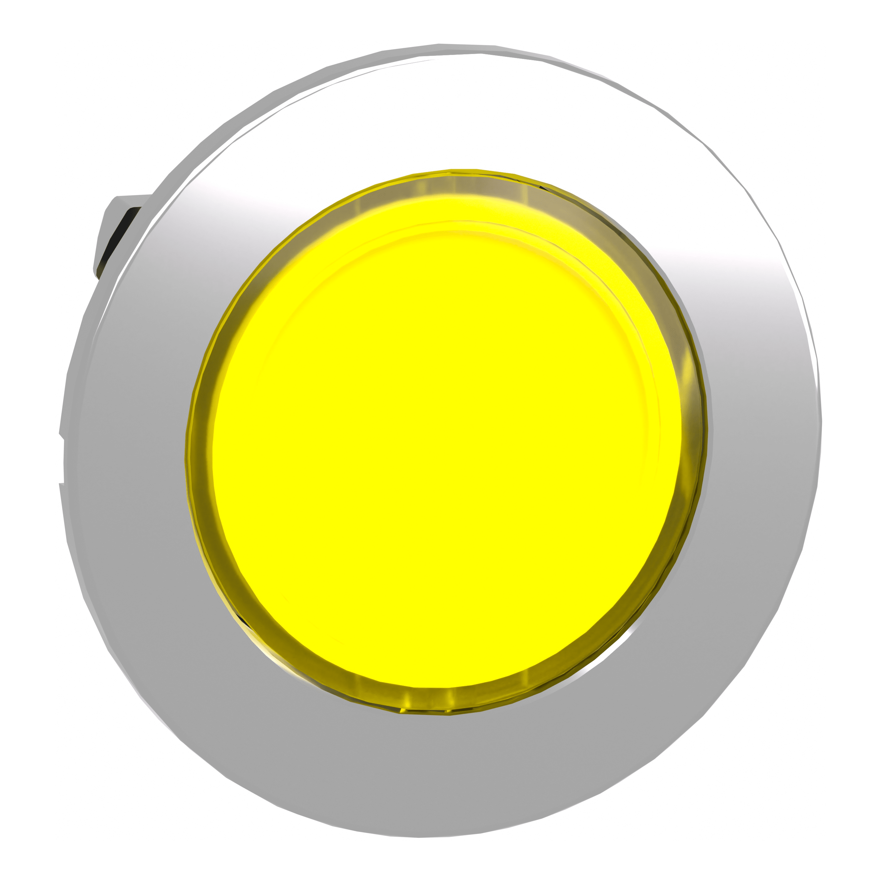 SCHNEIDER ELECTRIC - Testa pulsante luminoso giallo filopannello ad aggancio passo-passo- per LED universale- diametro 30