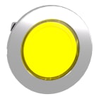 SCHNEIDER ELECTRIC - Testa pulsante luminoso giallo filopannello ad aggancio passo-passo- per LED universale- diametro 30