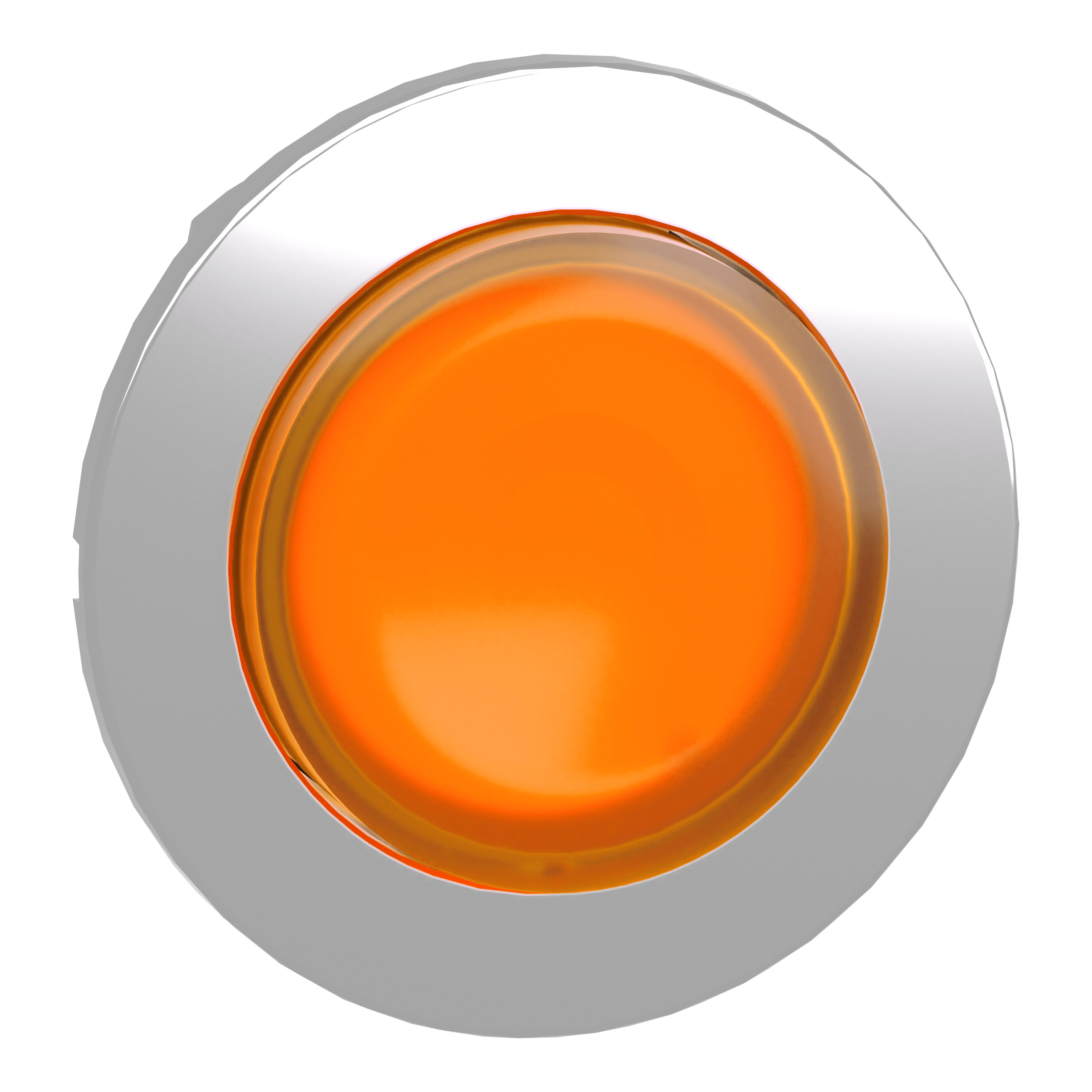 SCHNEIDER ELECTRIC - Testa pulsante luminoso sporgente arancione filopannello ad aggancio passo-passo- per LED universale- diametro 30