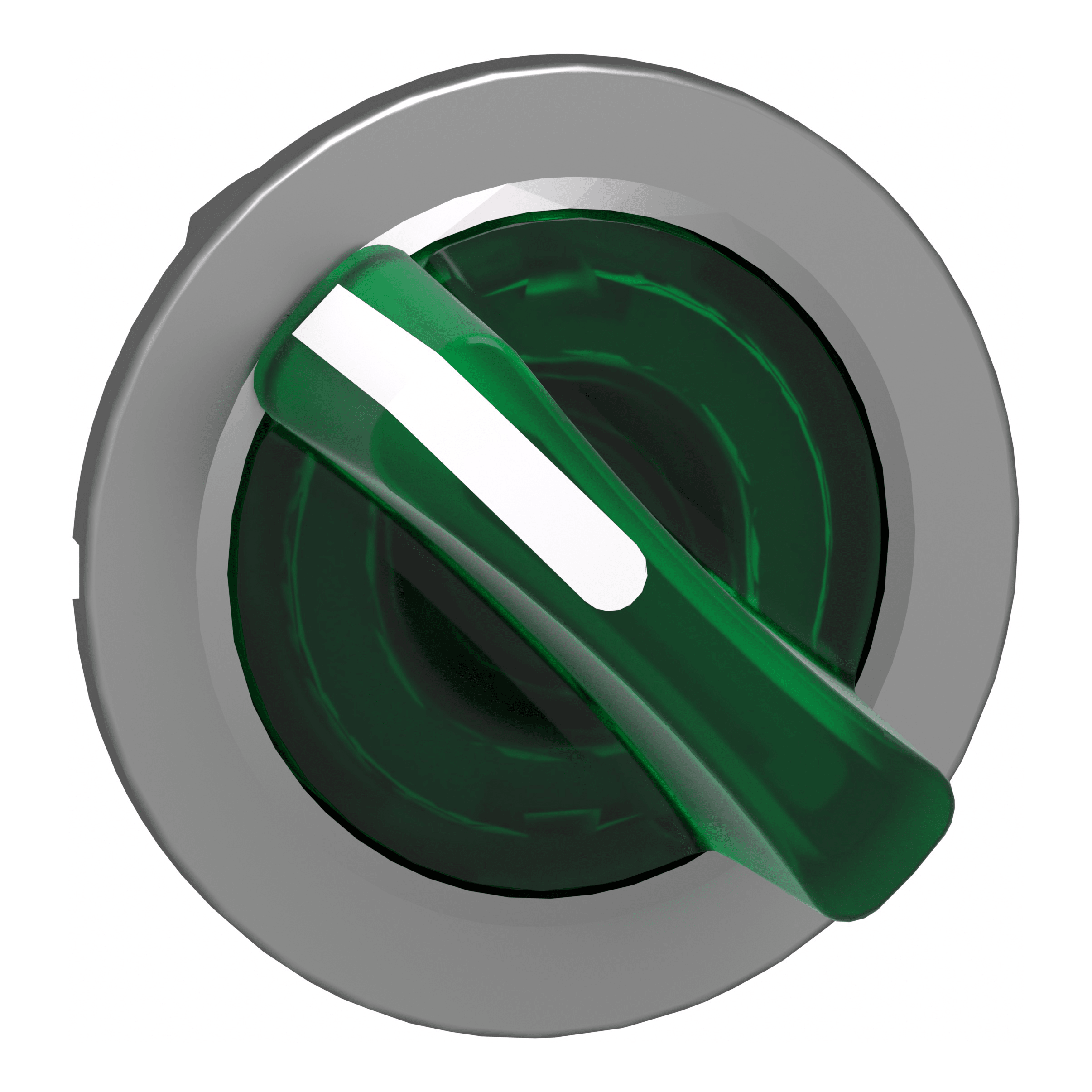 SCHNEIDER ELECTRIC - Testa selettore luminoso verde filopannello 2 posizioni con ritorno- per LED universale- diametro 30