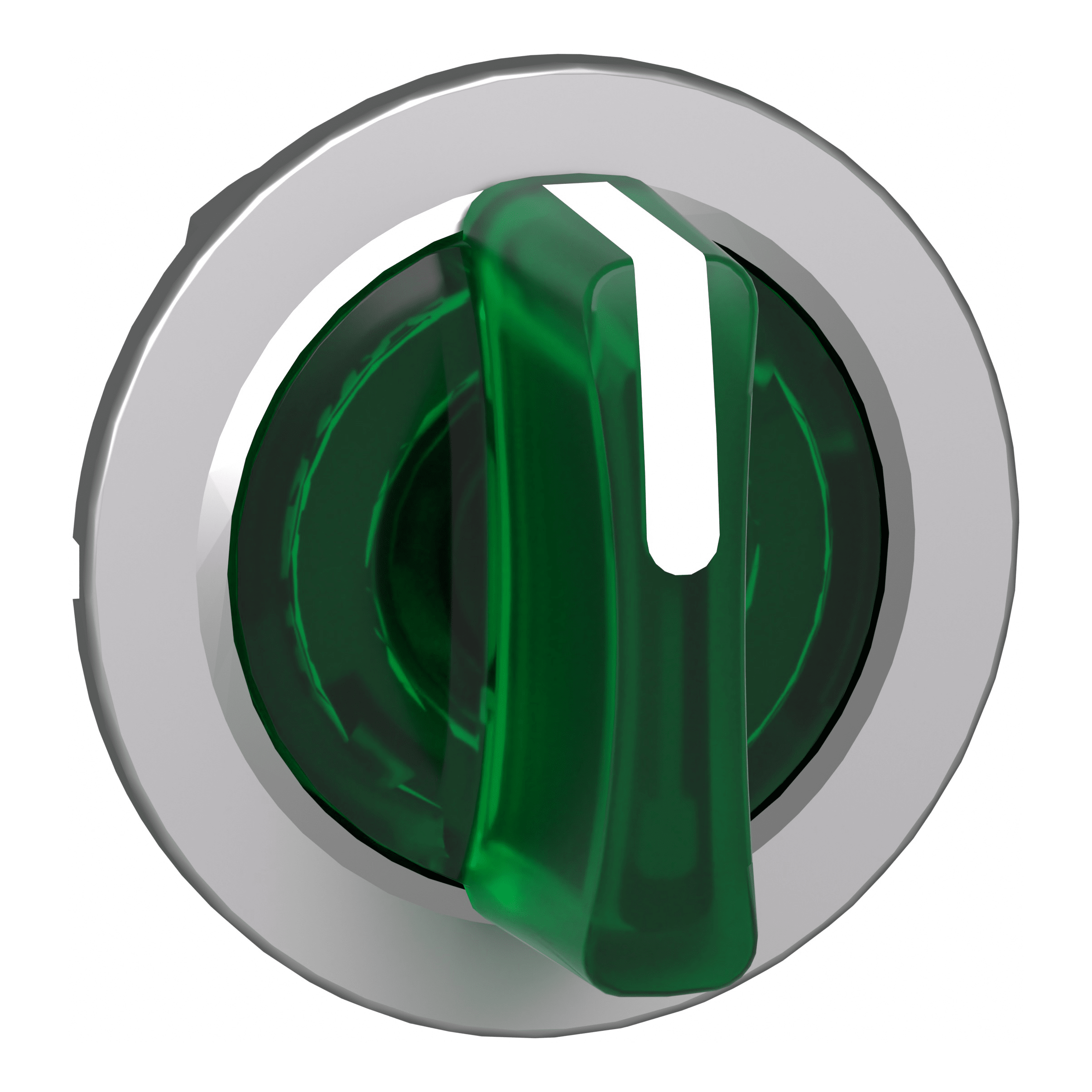 SCHNEIDER ELECTRIC - Testa selettore luminoso verde filopannello 3 posizioni fisse - per LED universale- diametro 30