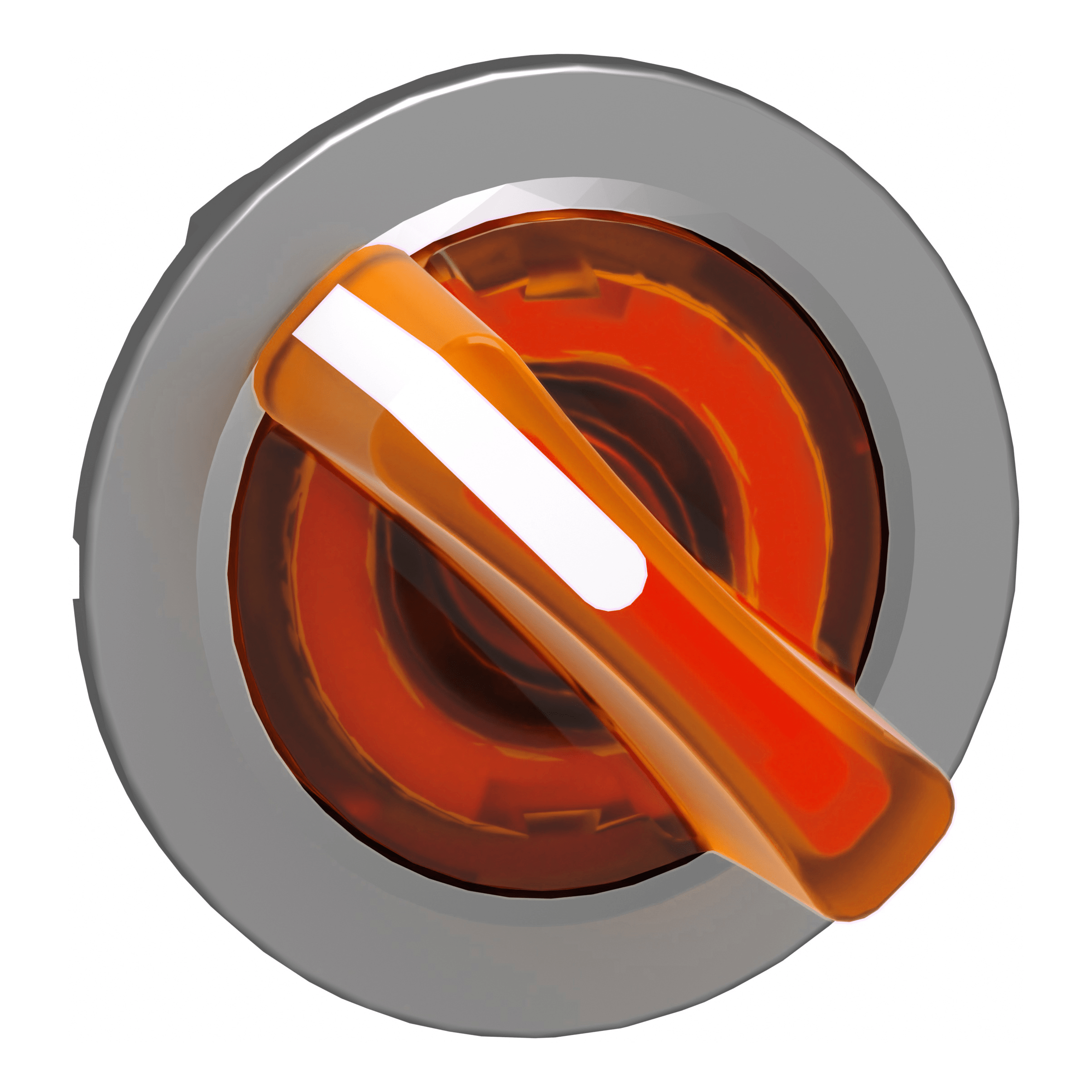 SCHNEIDER ELECTRIC - Testa selettore luminoso arancione filopannello 2 posizioni con ritorno- per LED universale- diametro 30