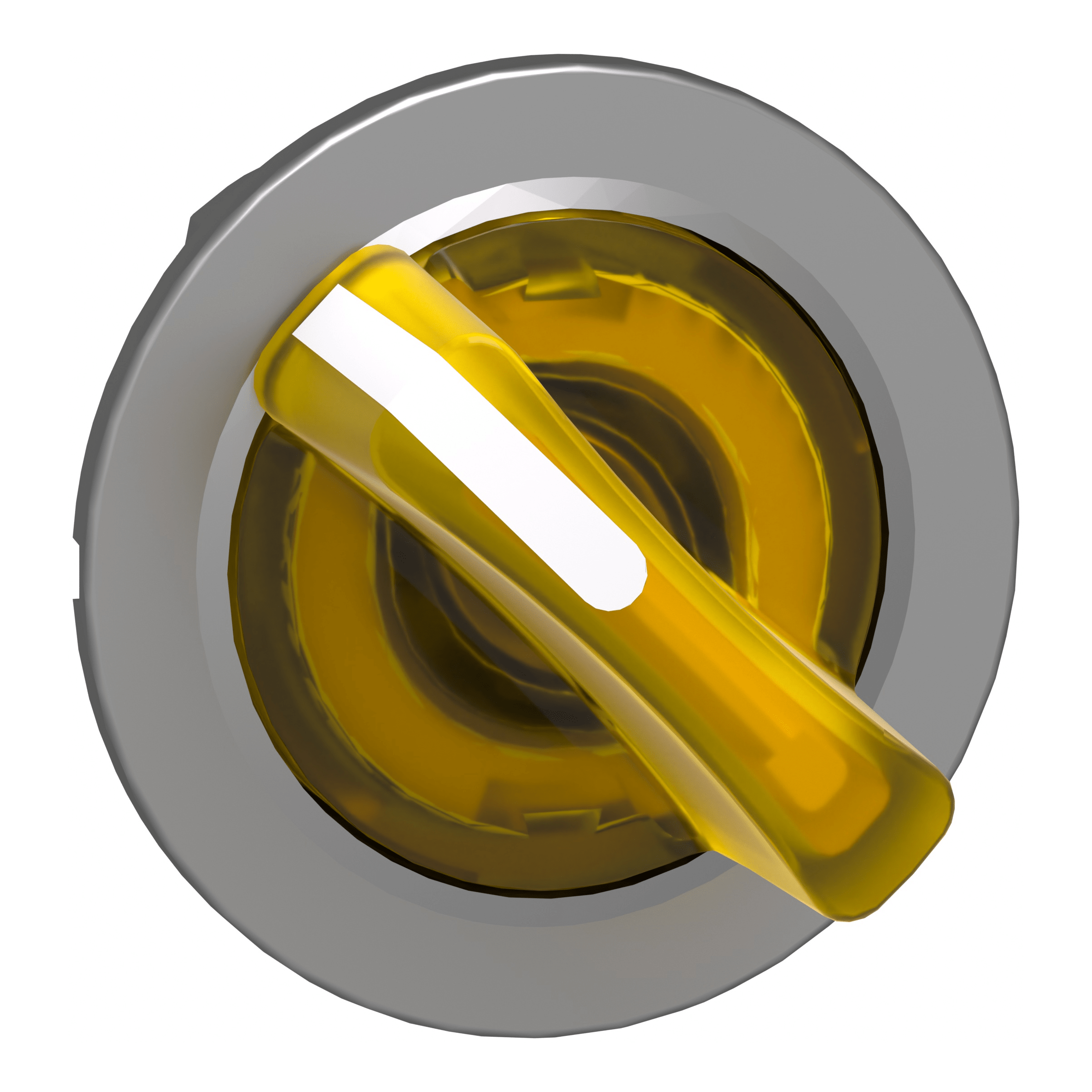 SCHNEIDER ELECTRIC - Testa selettore luminoso giallo filopannello 2 posizioni con ritorno- per LED universale- diametro 30