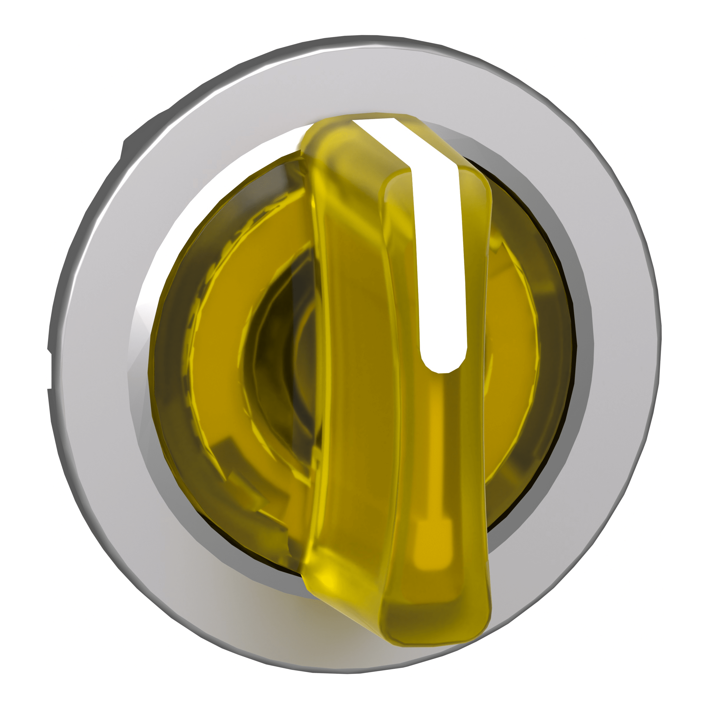 SCHNEIDER ELECTRIC - Testa selettore luminoso giallo filopannello 3 pos. con ritorno al centro - per LED universale- diametro 30