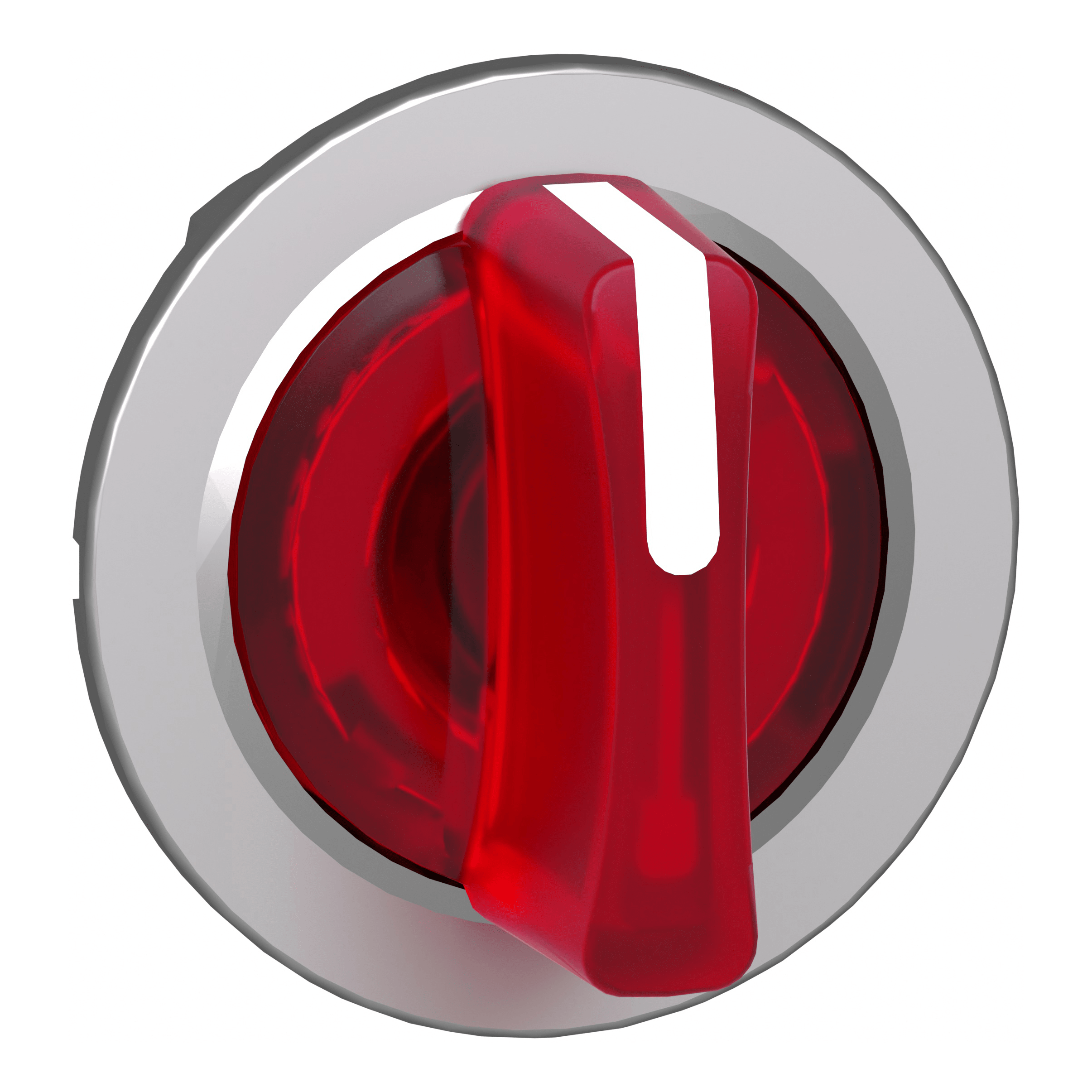 SCHNEIDER ELECTRIC - Testa selettore luminoso rosso filopannello 3 pos. ritorno da sinistra al centro- per LED universale- diametro 30