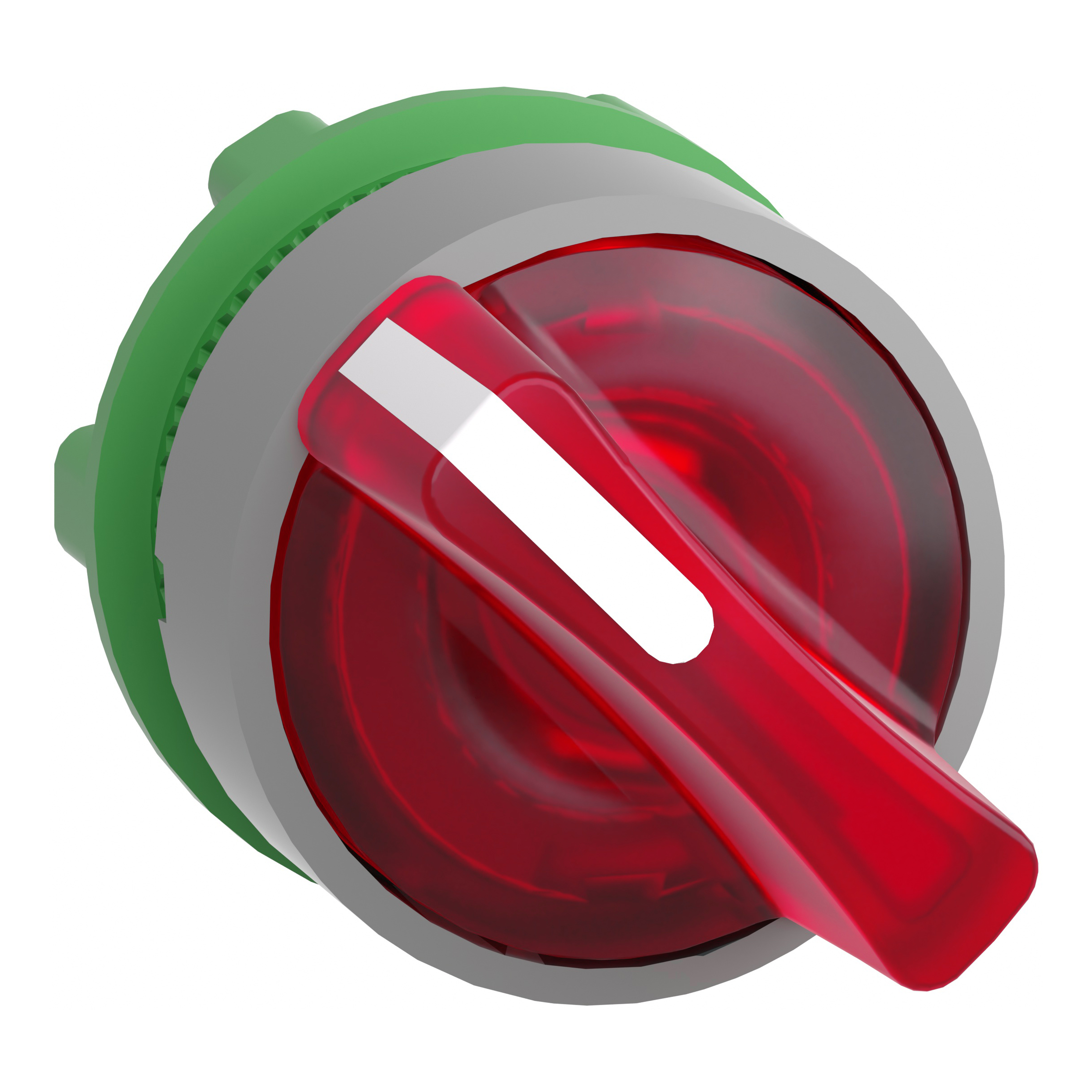 SCHNEIDER ELECTRIC - Testa selettore luminoso rosso ghiera grigia- per LED universale- diametro 22