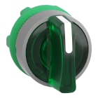 SCHNEIDER ELECTRIC - Testa selettore luminoso verde -3 pos -ghiera grigia- per LED universale - diametro 22