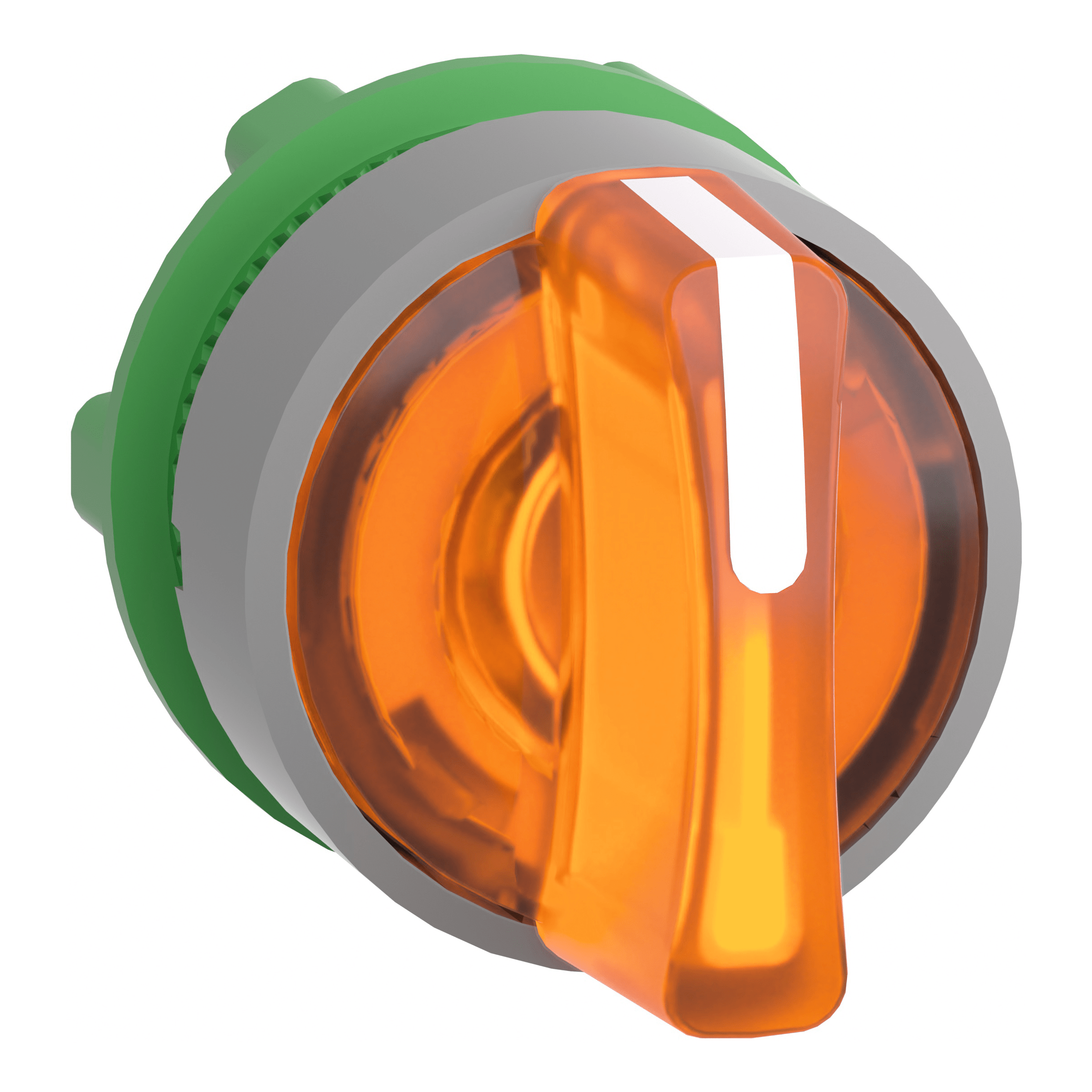 SCHNEIDER ELECTRIC - Testa selettore luminoso arancione - 3 pos - ghiera grigia- per LED universale - diametro 22