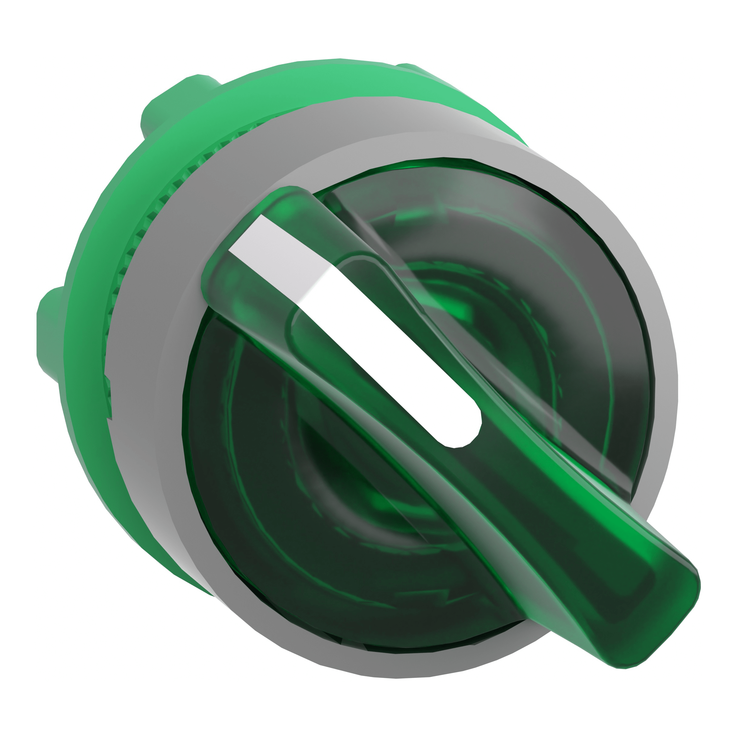 SCHNEIDER ELECTRIC - Testa selettore luminoso verde ghiera grigia- per LED universale- diametro 22