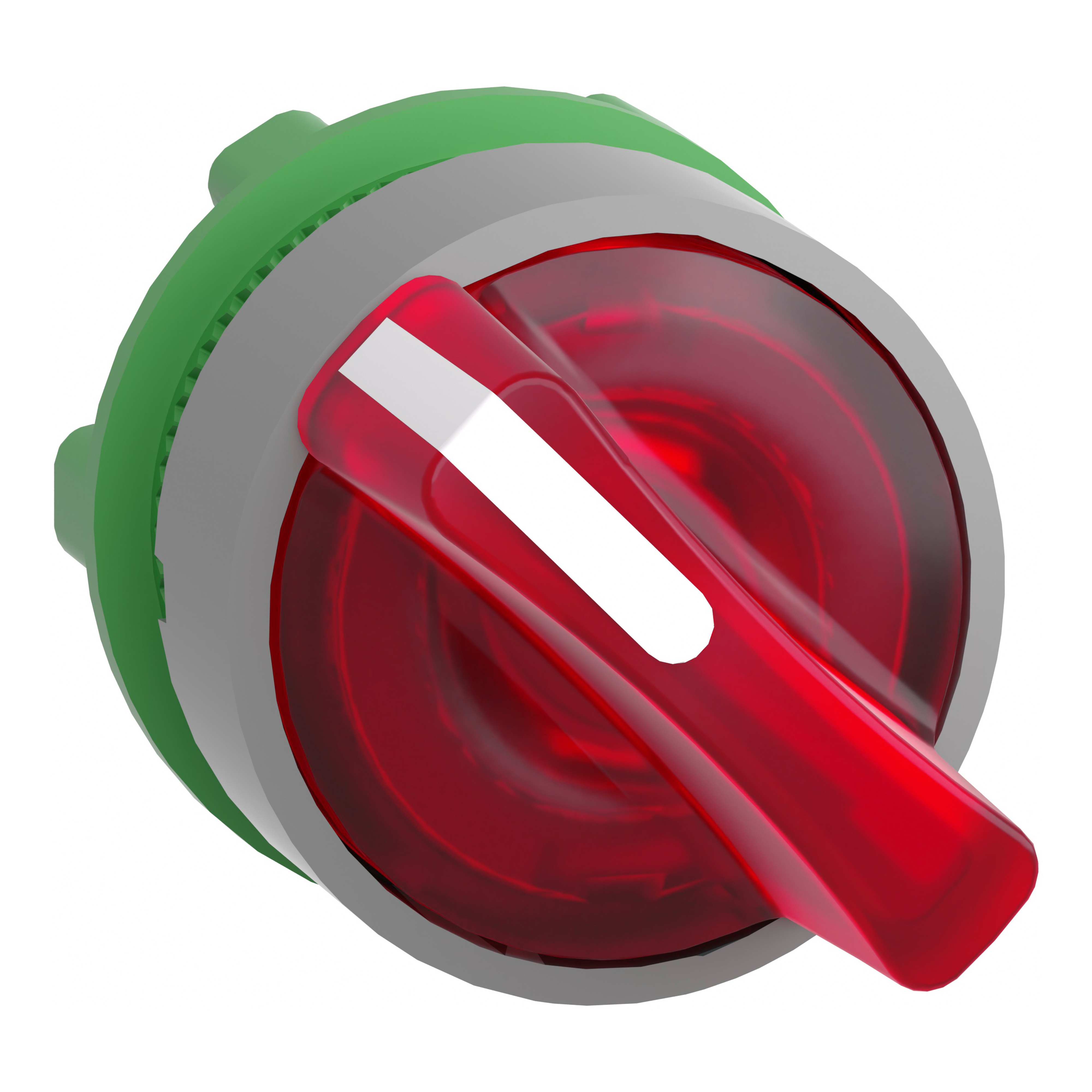 SCHNEIDER ELECTRIC - Testa selettore luminoso rosso ghiera grigia- per LED universale- diametro 22