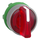 SCHNEIDER ELECTRIC - Testa selettore luminoso rosso - 3 pos - ghiera grigia - per LED universale- diametro 22