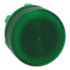 SCHNEIDER ELECTRIC - Testa lampada spia diametro 22 - circolare - gemme striate verde- per LED universale