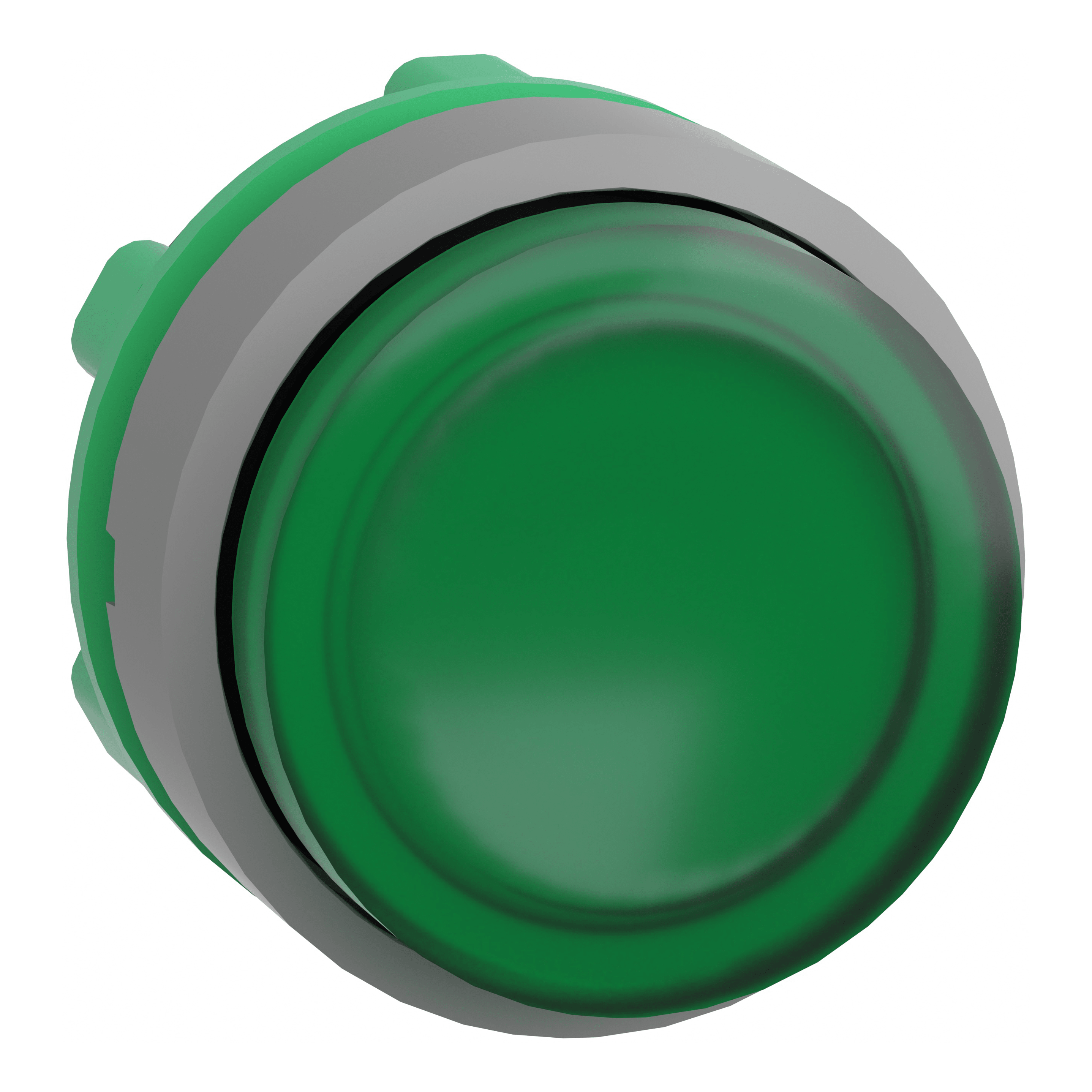 SCHNEIDER ELECTRIC - Testa pulsante luminoso verde ghiera grigia- per LED universale- diametro 22