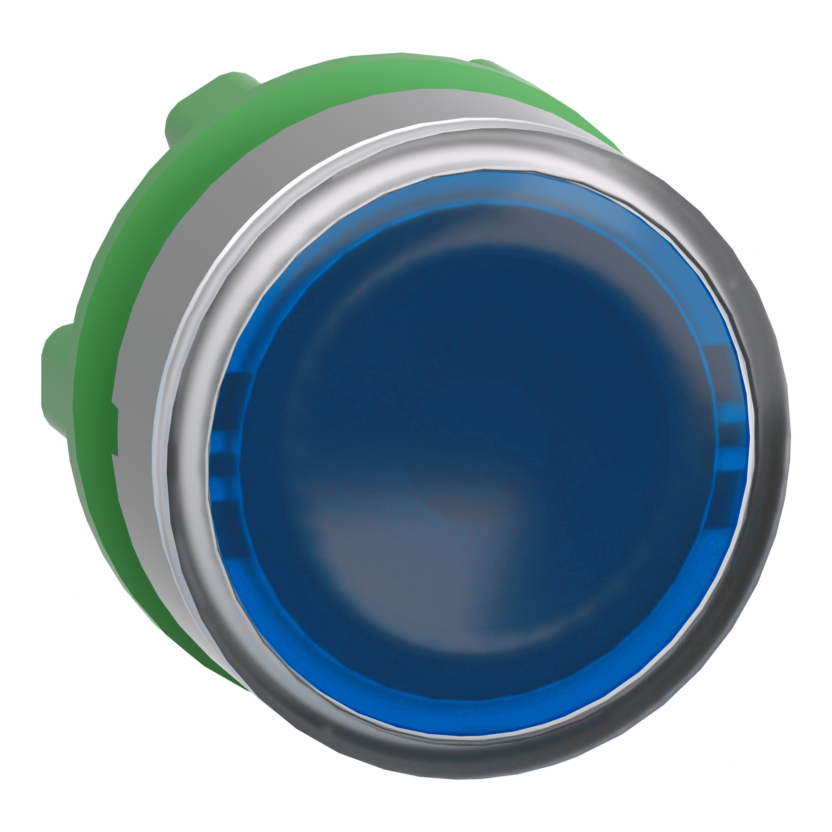 SCHNEIDER ELECTRIC - Testa pulsante luminoso blu ghiera grigia- per LED universale - diametro 22