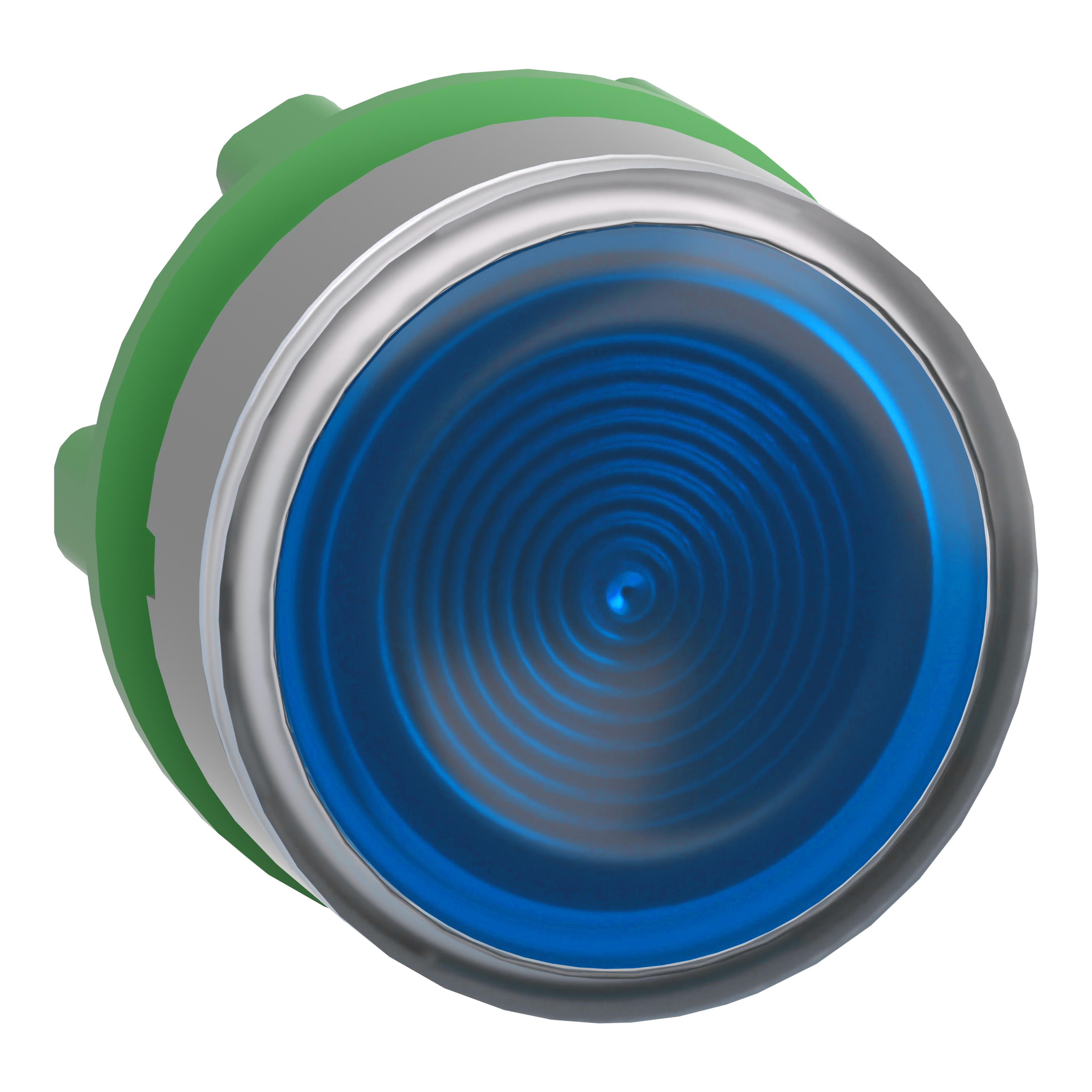 SCHNEIDER ELECTRIC - Testa pulsante luminoso blu ghiera grigia- per LED universale- diametro 22