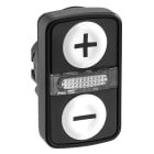SCHNEIDER ELECTRIC - Testa pulsante doppio luminoso bianco filo-bianco filo diametro 22 con marcatura