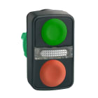 SCHNEIDER ELECTRIC - Testa pulsante doppio diametro 22 - rossa + verde - senza marcatura