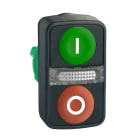 SCHNEIDER ELECTRIC - Testa pulsante doppio diametro 22 - rossa + verde - 0-I