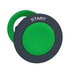 SCHNEIDER ELECTRIC - calotta pulsante incasso a filo verde montata bianco marcato START