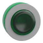 SCHNEIDER ELECTRIC - Testa pulsante luminoso verde aggancio filopannello - ghiera grigia- per LED universale- diametro 30