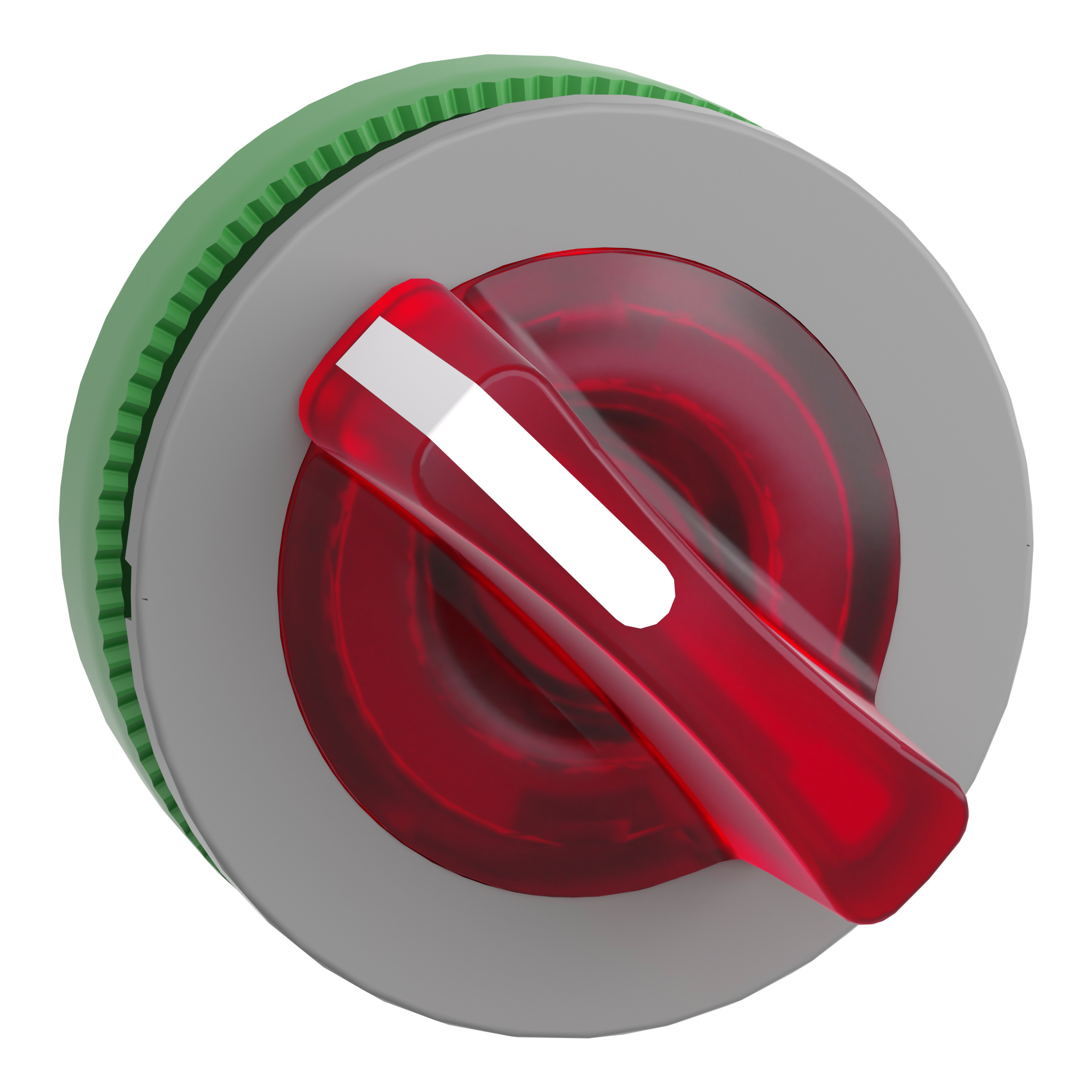 SCHNEIDER ELECTRIC - Testa selettore luminoso rosso 2 pos filopannello -ghiera grigia- per LED universale- diametro 30