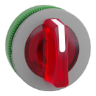 SCHNEIDER ELECTRIC - Testa selettore luminoso rosso 3 pos filopannello - ghiera grigia- per LED universale- diametro 30