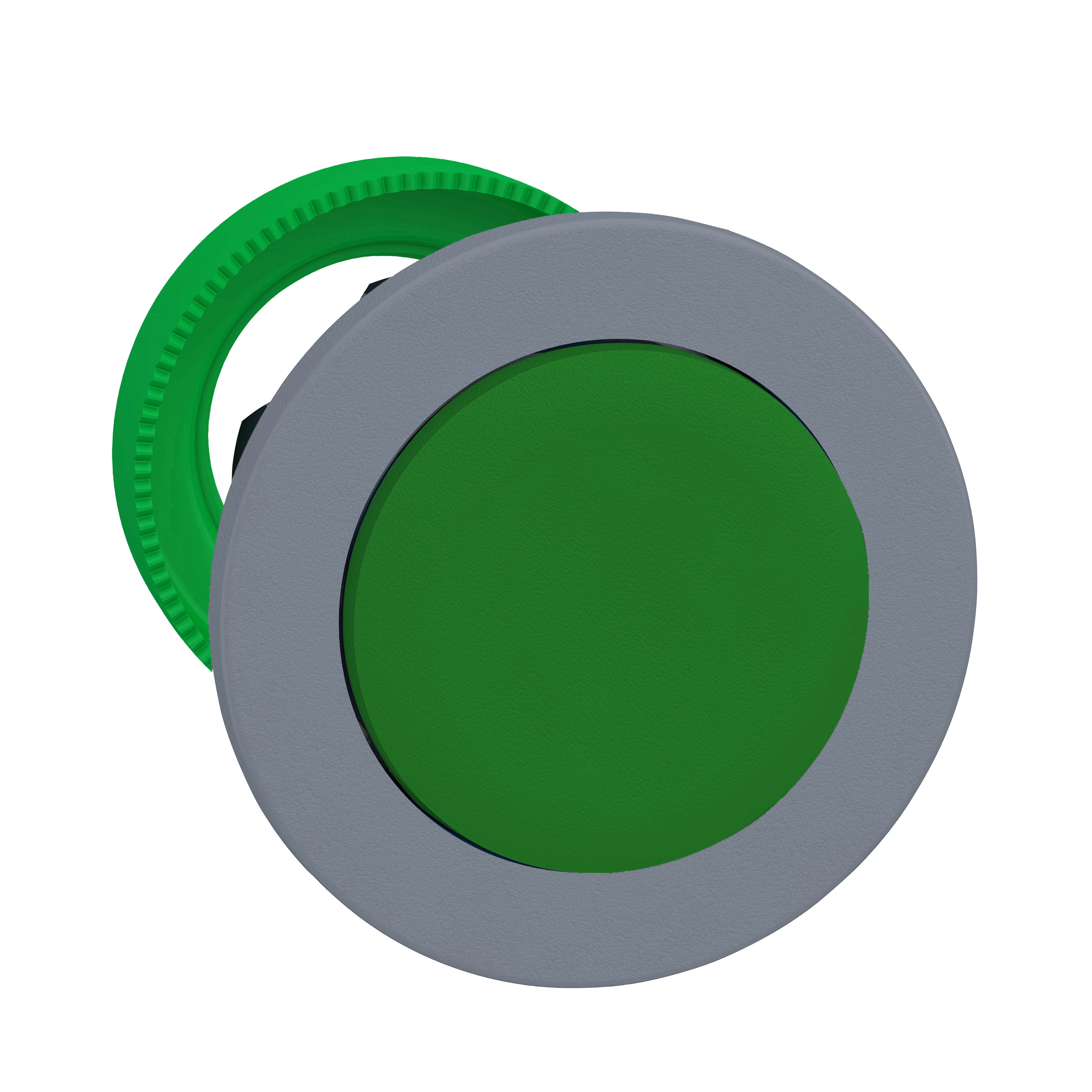 SCHNEIDER ELECTRIC - Testa puls.verde sporgente a filo grigio
