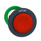 SCHNEIDER ELECTRIC - ghiera pulsante sporgente rossa montata a filo bianca contrassegnata STOP