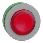 SCHNEIDER ELECTRIC - Testa pulsante luminoso rosso filopannello ghiera grigia- per LED universale- diametro 30