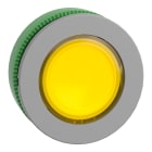SCHNEIDER ELECTRIC - Testa pulsante luminoso giallo filopannello ghiera grigia- per LED universale- diametro 30