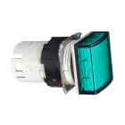 SCHNEIDER ELECTRIC - Testa lampada spia diametro 16 - quadrata - gemma liscia verde